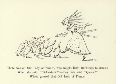 小さなアヒルの子に踊ることを教えたフランスの老婦人がいました 作： Edward Lear