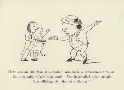 駅で老人がいて、乱交オレーションをした 作： Edward Lear