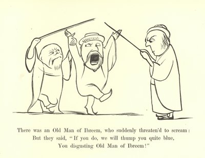 突然悲鳴を上げると脅迫したイブレムの老人がいました 作： Edward Lear