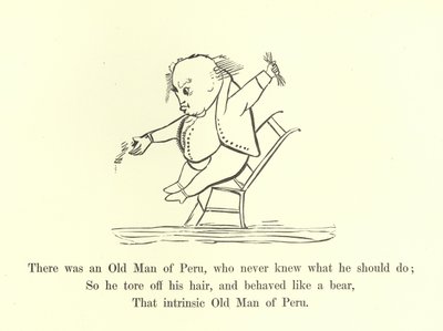 ペルーの老人がいて、彼が何をすべきかわからなかった 作： Edward Lear