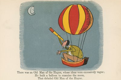 1875年頃、ロンドンのフレデリックワーンアンドカンパニー発行の「A Book of Nonsense」から、あいまいさが漠然としたハーグの老人がいた。 作： Edward Lear