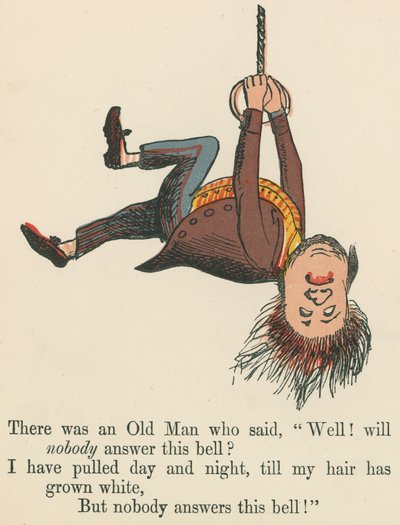 「そうだ！ 1875年にロンドンのフレデリックウォーンアンドカンパニー発行の「A Book of Nonsense」から誰もこの鐘に答えることはないでしょう。 作： Edward Lear