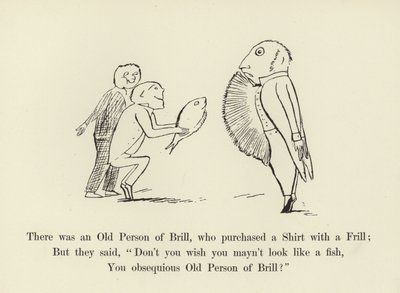フリル付きシャツを購入したブリルの老人がいました 作： Edward Lear