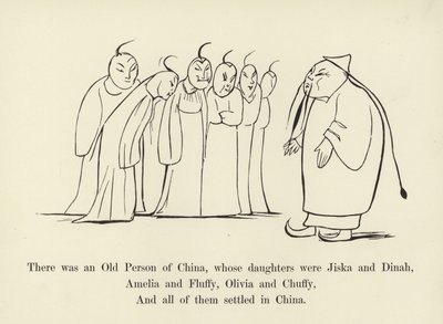 中国の老人がいて、その娘はジスカとダイナでした 作： Edward Lear