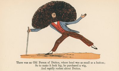 1875年頃にロンドンのフレデリックウォーンアンドカンパニーから出版された &39;A Book of Nonsense&39;から、頭がボタンのように小さいダットンの老人がいました。 作： Edward Lear