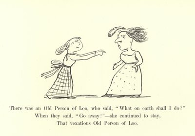 ルーの老人がいて、「一体どうしたらいいんだろう」 作： Edward Lear