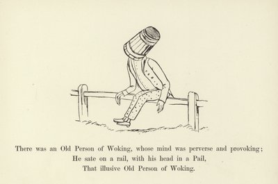気が変で挑発的な老いたウォーキングの人がいた 作： Edward Lear