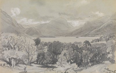 アルズウォーター、1836 年 10 月 14 日 作： Edward Lear