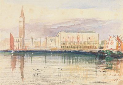 ヴェネツィア、ドージェ宮殿 作： Edward Lear