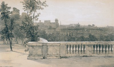 ローマとその周辺の景色：モンテピンチョのローマ 作： Edward Lear