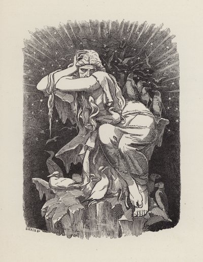 チャールズ・キングスレーの「The Water-Babies」のイラスト（彫刻）。 作： Edward Linley (after) Sambourne