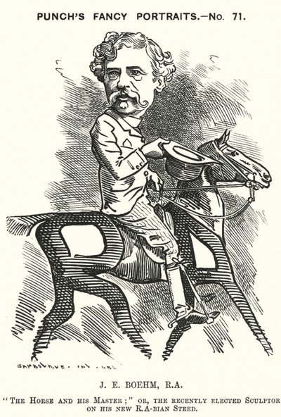 パンチ・カートゥーンジョセフ・エドガー・ベーム（イギリスの彫刻家）（彫刻 作： Edward Linley (after) Sambourne