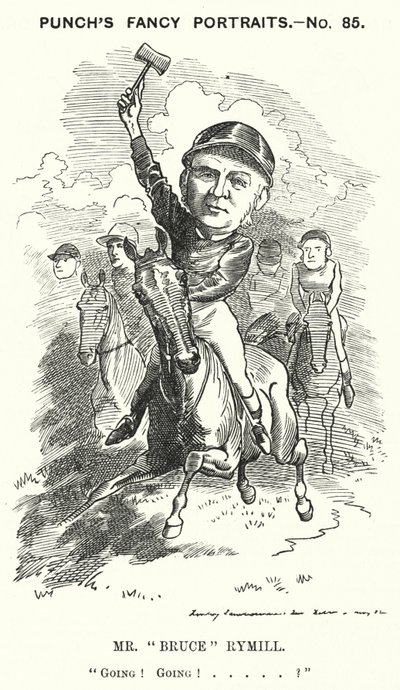パンチの漫画。Mr "Bruce "Rymill（刻印 作： Edward Linley (after) Sambourne