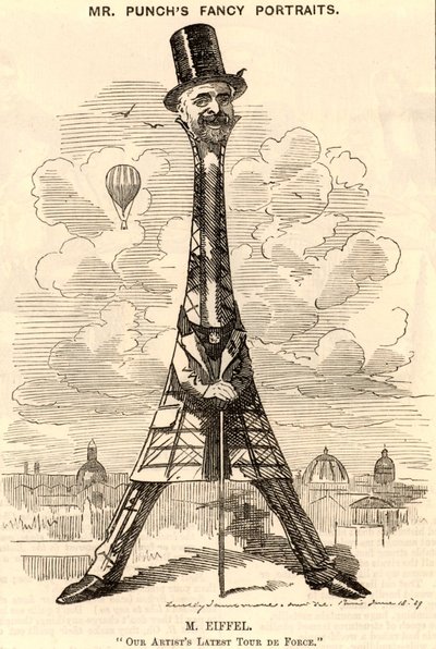 "(Alexandre) Gustave Eiffel (1832-1923) フランスの土木技師 作： Edward Linley Sambourne