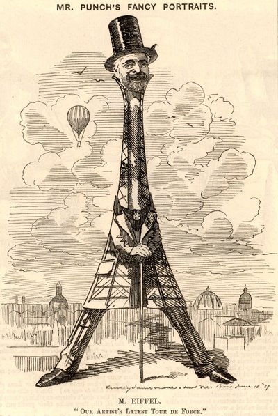 ギュスターヴ・エッフェルの風刺画 作： Edward Linley Sambourne