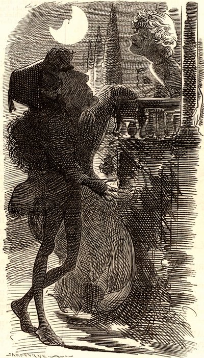 ロミオとジュリエット "のバルコニーシーンでのヘンリー・アーヴィング 作： Edward Linley Sambourne