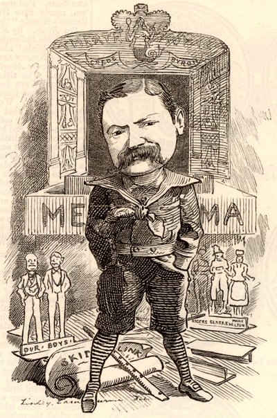 ヘンリー・ジェームズ・バイロンの肖像 作： Edward Linley Sambourne