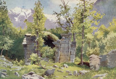 寺院の遺跡、ワンガット、シンドバレー 作： Edward Mary Joseph Molyneux