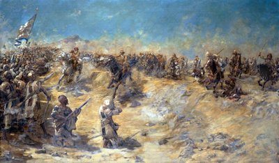 1899年1898年9月2日のオムドゥルマンの戦いにおける第21ランサーの突撃 作： Edward Matthew Hale