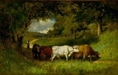 牛を家に連れて帰る 作： Edward Mitchell Bannister