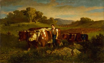 牛を連れた牧畜民 作： Edward Mitchell Bannister