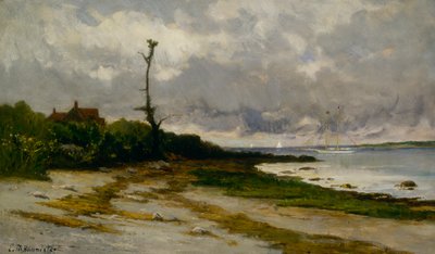 ロードアイランド州ニューポート近郊の風景、カリフォルニア州。 1877-1878。 作： Edward Mitchell Bannister