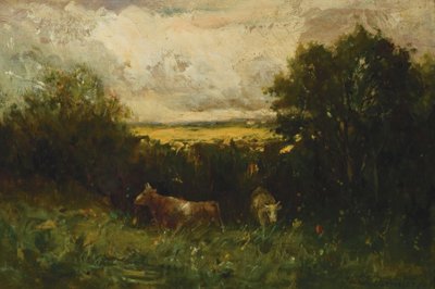 牛のある風景 作： Edward Mitchell Bannister