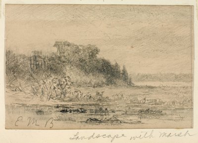 湿原のある風景 作： Edward Mitchell Bannister