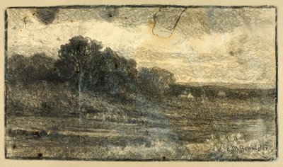 樹木のある風景 作： Edward Mitchell Bannister
