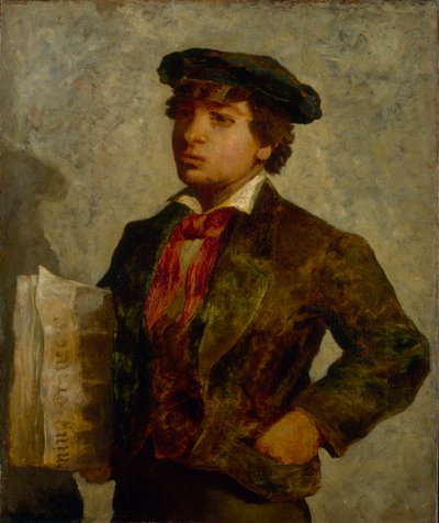 新聞少年、1869年。 作： Edward Mitchell Bannister