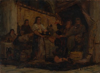 洗礼者ヨハネの首を受け取るサロメ 作： Edward Mitchell Bannister
