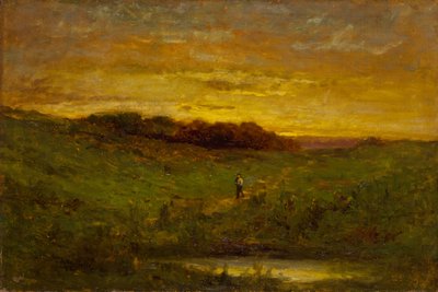 日没、1883 年。 作： Edward Mitchell Bannister