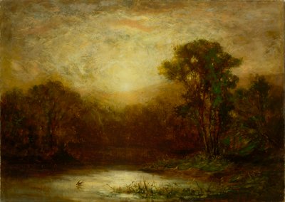 サンセット、カリフォルニア州。 1875-1880。 作： Edward Mitchell Bannister