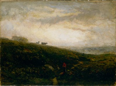 無題（丘を下る牛たち） 作： Edward Mitchell Bannister