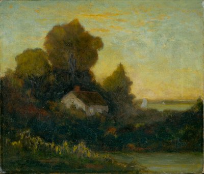 無題（湖近くの森の中の家） 作： Edward Mitchell Bannister