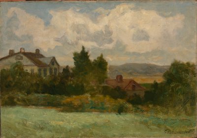 無題（家と木） 作： Edward Mitchell Bannister