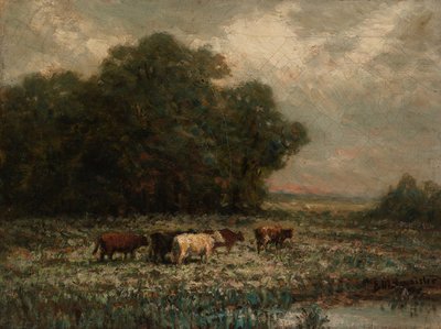 無題（牛が放牧されている風景） 作： Edward Mitchell Bannister
