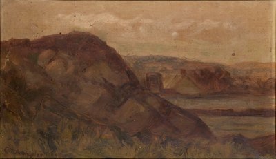 無題（岩のある風景） 作： Edward Mitchell Bannister