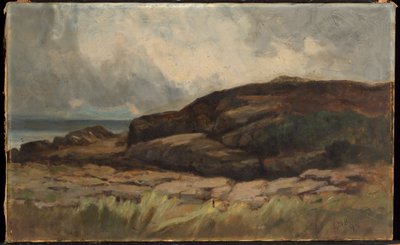 無題（岩のある風景） 作： Edward Mitchell Bannister