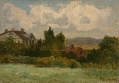 無題の家と木々、1898年。 作： Edward Mitchell Bannister