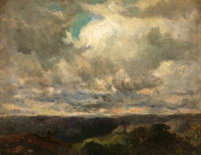 無題の風景、曇り空。 作： Edward Mitchell Bannister