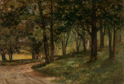 木のある無題の風景、n.d. 作： Edward Mitchell Bannister