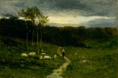 道を歩く女性、1882年。 作： Edward Mitchell Bannister