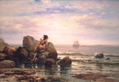 ニューヨーク港に入るヘンリック・ハドソン（1609年9月11日 作： Edward Moran