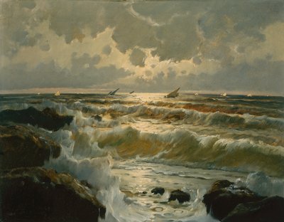 Homeward Bound (キャンバスに油彩) 作： Edward Moran