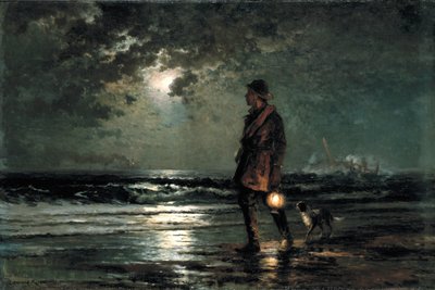救命パトロール、カリフォルニア州。 1893年。 作： Edward Moran