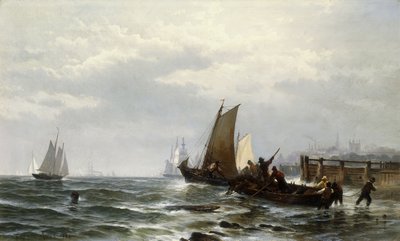 1872年、デラウェア州ニューカッスル 作： Edward Moran