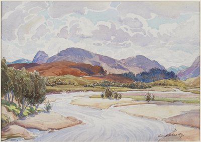 スペイで、1935年頃（水彩） 作： Edward Mossforth Neatby
