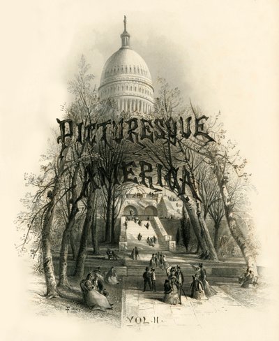 「国会議事堂のドーム」、1874 年。 作： Edward Paxman Brandard