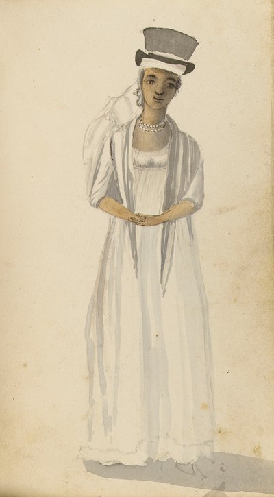 西インド婦人の肖像、19世紀初頭（水彩画） 作： Edward Pelham Brenton